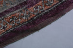 Vintage Moroccan Rug 6.3 x 9.6 Ft Handwoven Geometric Pattern | Bohemian Home Decor