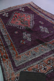 Vintage Moroccan Rug 6.3 x 9.6 Ft Handwoven Geometric Pattern | Bohemian Home Decor