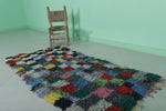 Colorful Handmade Berber Rug – 2.6 x 5.9 FT | Moroccan Patchwork Decor