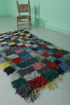 Colorful Handmade Berber Rug – 2.6 x 5.9 FT | Moroccan Patchwork Decor