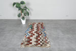 Moroccan Rug 2.6 x 5.7 ft Handmade Berber Wool Carpet