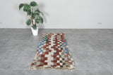Moroccan Rug 2.6 x 5.7 ft Handmade Berber Wool Carpet