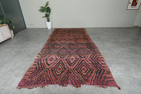 Vintage Handwoven moroccan rug 6.1 ft x 12.9 ft
