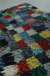 Colorful Handmade Berber Rug – 2.6 x 5.9 FT | Moroccan Patchwork Decor