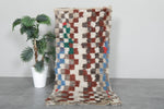 Moroccan Rug 2.6 x 5.7 ft Handmade Berber Wool Carpet