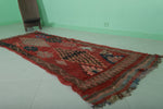 Handmade Red Berber Moroccan Hallway Rug - 2.8 FT x 7.9 FT