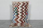 Moroccan Rug 2.6 x 5.7 ft Handmade Berber Wool Carpet
