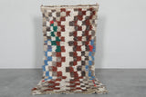 Moroccan Rug 2.6 x 5.7 ft Handmade Berber Wool Carpet