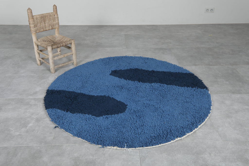 Handwoven Moroccan rug - Round rug - 5 FT
