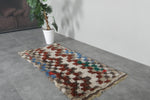 Moroccan Rug 2.6 x 5.7 ft Handmade Berber Wool Carpet