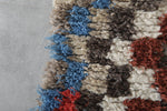 Moroccan Rug 2.6 x 5.7 ft Handmade Berber Wool Carpet
