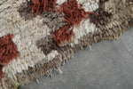 Moroccan Rug 2.6 x 5.7 ft Handmade Berber Wool Carpet