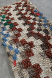 Moroccan Rug 2.6 x 5.7 ft Handmade Berber Wool Carpet