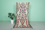 3.3 x 7.6 ft Moroccan Berber Rug | Tribal Chevron Pattern