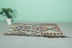 3.3 x 7.6 ft Moroccan Berber Rug | Tribal Chevron Pattern