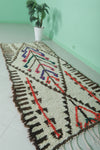 3.3 x 7.6 ft Moroccan Berber Rug | Tribal Chevron Pattern