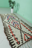 3.3 x 7.6 ft Moroccan Berber Rug | Tribal Chevron Pattern