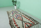 3.3 x 7.6 ft Moroccan Berber Rug | Tribal Chevron Pattern