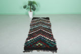 Moroccan Berber Rug – 2.6 x 7 ft | Multicolor Chevron Pattern