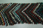 Moroccan Berber Rug – 2.6 x 7 ft | Multicolor Chevron Pattern