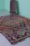 Vintage Moroccan Rug 5.8 x 8.1 Ft Handwoven Bohemian Design | Artisan Decor