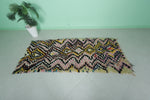 3.1 x 7.2 ft Moroccan Berber Rug | Colorful Abstract Geometric Pattern