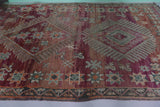 Vintage Moroccan Rug 6.5 x 10.1 Ft Handwoven Berber Pattern | Unique Decor