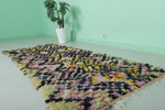 3.1 x 7.2 ft Moroccan Berber Rug | Colorful Abstract Geometric Pattern