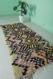 3.1 x 7.2 ft Moroccan Berber Rug | Colorful Abstract Geometric Pattern