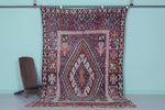 Vintage Moroccan Rug - 5.7 x 10 FT | Bold Geometric Tribal Carpet