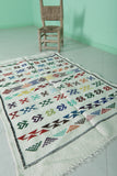 Handwoven Moroccan Rug with Colorful Tribal Patterns – 3.2 FT x 5.1 FT