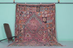 Vintage Moroccan Rug 6.2 x 9.6 Ft Handwoven Geometric Pattern | Artisan Decor