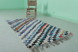 Colorful Moroccan Berber Entryway Rug | Handmade Vibrant 2.7 FT x 5 FT