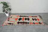 Colorful Moroccan Wool Rug 3.7 X 8.1 FT Berber Rug