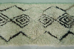 Classic Moroccan Berber Rug - 2.6 FT × 5.8 FT | Handwoven Diamond Design