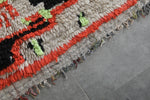 Colorful Moroccan Wool Rug 3.7 X 8.1 FT Berber Rug