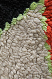 Colorful Moroccan Wool Rug 3.7 X 8.1 FT Berber Rug
