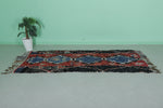 Colorful Berber Moroccan Boucherouite Rug -  3.4 FT × 8.2 FT | Handmade Vibrant Runner