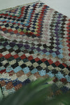 Vibrant Moroccan Berber Rug - Multi-Color Checkered Design 4.3 X 7.4 Feet