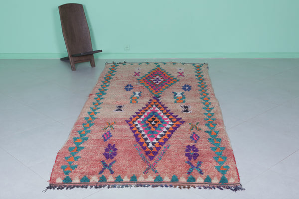 Moroccan rug 4.4 x 10.6 FT | Vibrant berber design