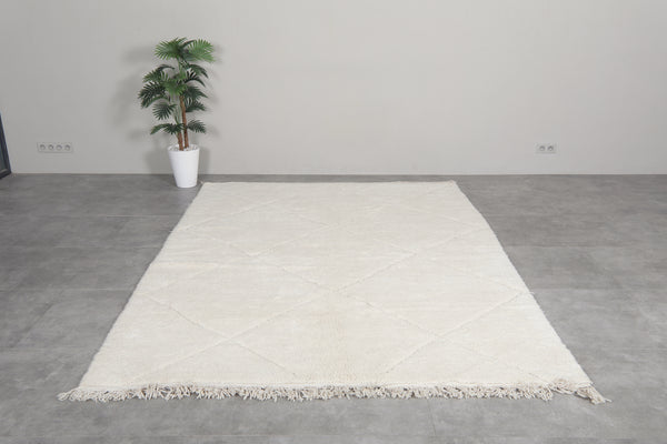 Handmade Beni Ourain Rug 6.8x9.6 ft - Wool Moroccan Berber Rug