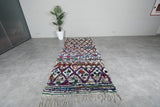 Handmade Boucherouite Rug 4.3 x 10.8 FT