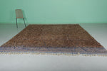 Handwoven Moroccan Rug 9 X 10 Feet - Earthy Brown with Subtle Patterns