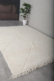 Handmade Beni Ourain Rug 6.8x9.6 ft - Wool Moroccan Berber Rug