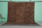 Handwoven Moroccan Rug 9 X 10 Feet - Earthy Brown with Subtle Patterns