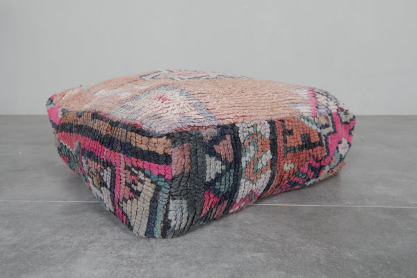 Handmade Moroccan pouf - Vintage berber rug ottoman