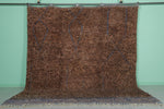 Handwoven Moroccan Rug 9 X 10 Feet - Earthy Brown with Subtle Patterns