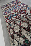 Handmade Boucherouite Rug 4.3 x 10.8 FT