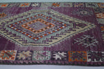 Vintage Moroccan Rug 4.9 x 10.9 Ft Handwoven Geometric Pattern | Boho Decor