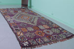 Vintage Moroccan Rug 4.9 x 10.9 Ft Handwoven Geometric Pattern | Boho Decor